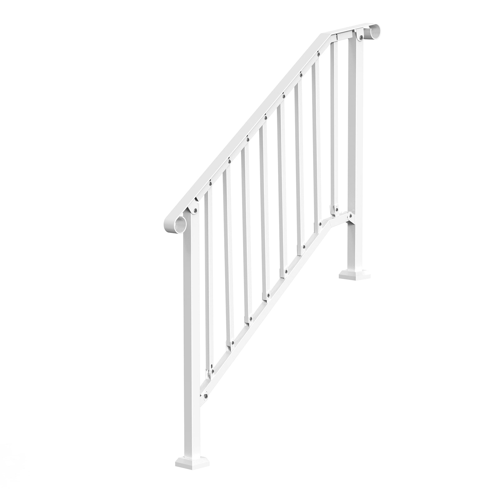 Handrails For Outdoor Steps White Arch Design For Elderly Safety_voghion.com